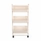 3 Tier White Household Kitchen Bathroom Storage Trolley Cart Shelf