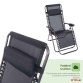 2x Folding Reclining Garden Deck Chair Sun Lounger Zero Gravity
