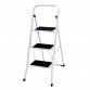 Foldable 3 Step Ladder Stepladder Non Slip Tread Safety Steel