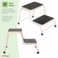 Double Caravan Step Stool Steel Non Slip Rubber Tread Safety