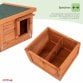 Wooden Hedgehog House Hibernation Shelter 360x240x400mm