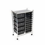 15 Drawer Storage Mobile Makeup Salon Trolley Portable Organiser