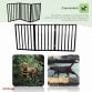 Black Dog Safety Folding Wooden Pet Gate Portable Indoor Barrier