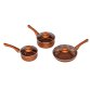 5pc Non-Stick Ceramic Copper Induction Saucepan Frying Pan Cookware Set