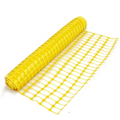 Heavy Duty Yellow Safety Barrier Mesh Fencing 1mtr x 25mtr