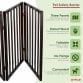 Dark Brown Dog Safety Folding Wooden Pet Gate Portable Indoor Barrier