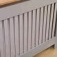 Medium Grey Wooden Slatted Grill Radiator Cover MDF Cabinet