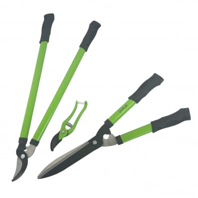 3pc Garden Pruning Cutting Tool Lopper Shear Secateur Set