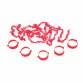 Set of 5 Chain Holders Including 5m Red Plastic Barrier For Road Cones