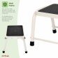 Single Caravan Step Stool Steel Non Slip Rubber Tread Safety