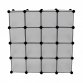 Interlocking 16 Compartment Shoe Organiser Cube Rack White