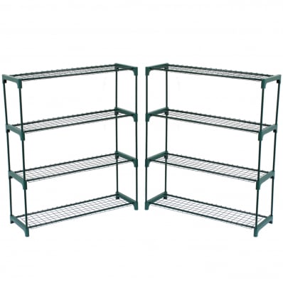 Double Pack Flower Staging Display Greenhouse Racking Shelving