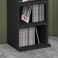 6 Tier Black Wooden CD DVD Game Book Shelf Storage Tower Rack - Fits 102 CDs