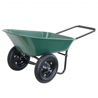 Heavy Duty Two Wheeled 70L Garden Wheelbarrow Pneumatic Tyre