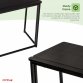 Compact Folding Writing Computer Desk Home Office Worktop Table with Metal Legs