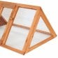Wooden Outdoor Triangle Rabbit Guinea Pig Pet Hutch Run Cage