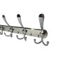 Pack of 2 Stainless Steel 15 Hook Wall Mounted Organiser Rack Coat Towel Hanger