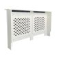 Large White Wooden Cross Pattern Radiator Cover MDF Cabinet