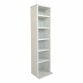 6 Tier White Wooden CD DVD Game Book Shelf Storage Tower Rack - Fits 102 CDs