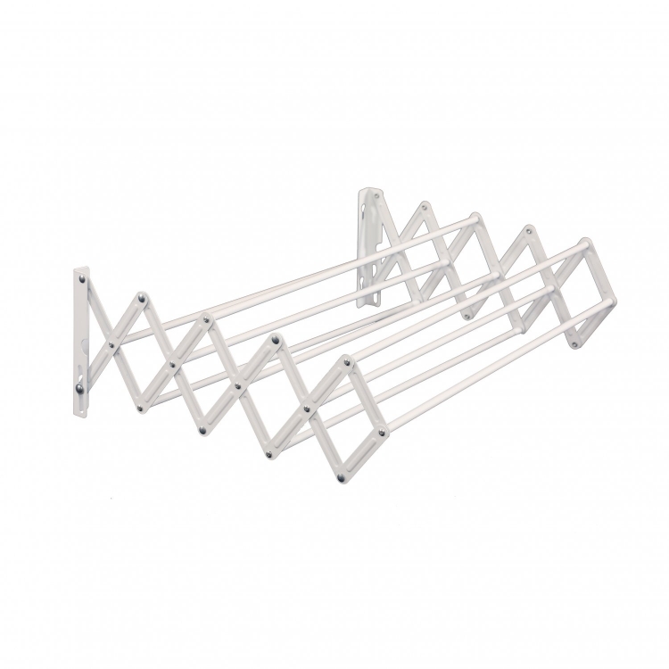 Extendable Wall Mounted Clothes Horse Airer Dryer Rack - Click Image to Close