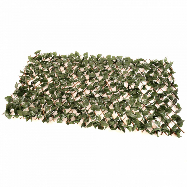 Artificial Ivy Leaf Willow Trellis Expandable Privacy Fence 1x2m - Click Image to Close