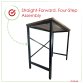 100cm Heavy Duty Industrial Writing Computer Desk Home Office Worktop Table