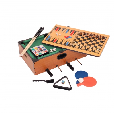 5-in-1 Indoor Games Table Set Football Pool Ping Pong Backgammon