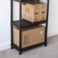 3 Tier Black Plastic Heavy Duty Shelving Racking Storage Unit