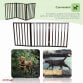 Dark Brown Dog Safety Folding Wooden Pet Gate Portable Indoor Barrier