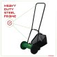 Manual Hand Push Grass Lawn Mower Lawnmower 30cm Cutting Width
