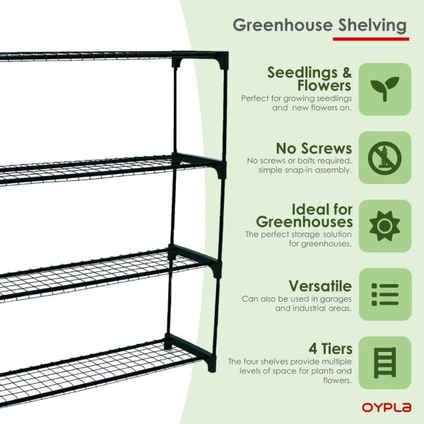 Greenhouse Plastic Shelf- 4 Units