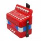 7 Keys 2 Bass Children's Red Toy Accordion Musical Instrument