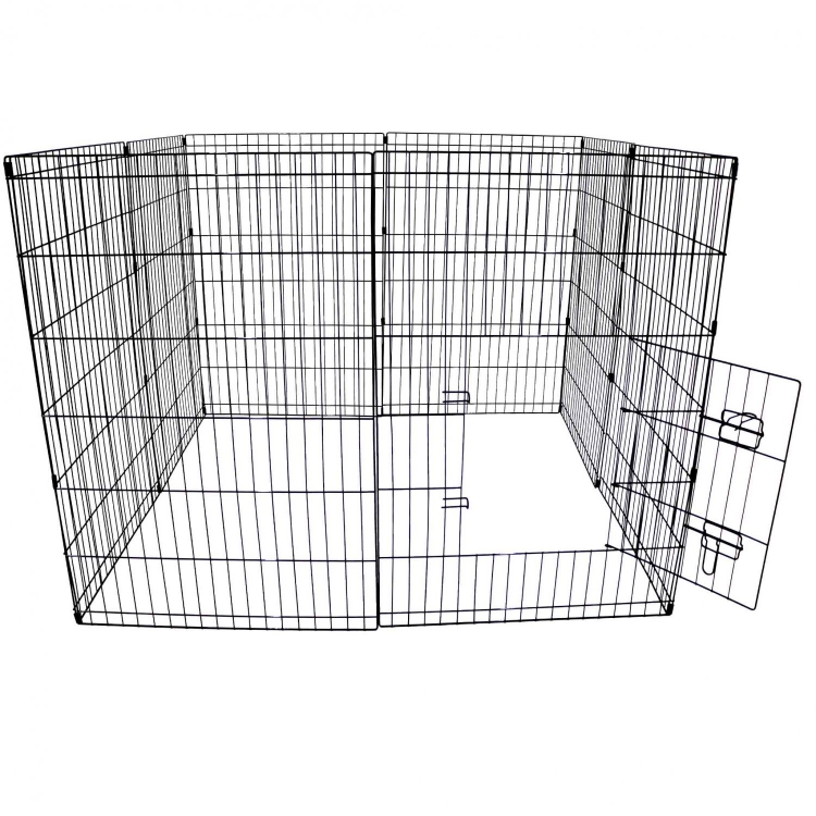 Large 91cm Folding Pet Dog Rabbit Run Play Pen Cage Enclosure Fence - Click Image to Close