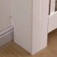 Medium White Wooden Slatted Grill Radiator Cover MDF Cabinet