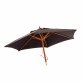 2.1m Wooden Black Garden Parasol Outdoor Patio Umbrella Canopy