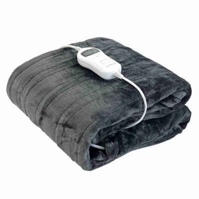 Machine Washable Heated Throw Electric Blanket with 10 Heat Settings