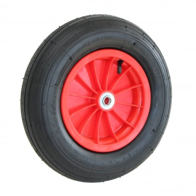 14" 3.50-8 Plastic Rim Wheelbarrow Replacement Pneumatic Tyre Wheel