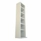 6 Tier White Wooden CD DVD Game Book Shelf Storage Tower Rack - Fits 102 CDs