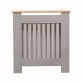 Small Grey Wooden Slatted Grill Radiator Cover MDF Cabinet