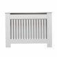 Medium White Wooden Slatted Grill Radiator Cover MDF Cabinet