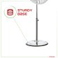 16" Inch 40cm Chrome Metal Pedestal 3 Speed Stand Fan Cooling