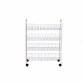 4 Tier Kitchen Storage Organiser Fruit Vegetable Basket Trolley Cart with Wheels