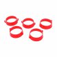 Set of 5 Chain Holders Including 5m Red Plastic Barrier For Road Cones