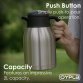 2L Stainless Steel Airpot Insulated Vacuum Thermal Flask Jug