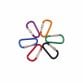 Set of 6 Multi-coloured Hiking Camping Carabiner D-Ring Clip Hooks