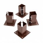4x Heavy Duty Bolt Down Fence Post Shoe Grip Holder - 75 x 75mm