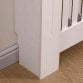 Small White Wooden Slatted Grill Radiator Cover MDF Cabinet