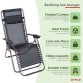 Folding Reclining Garden Deck Chair Sun Lounger Zero Gravity