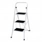 Foldable 3 Step Ladder Stepladder Non Slip Tread Safety Steel