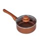 5pc Non-Stick Ceramic Copper Induction Saucepan Frying Pan Cookware Set